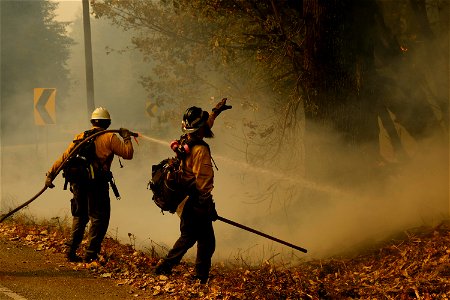 Spraying Hotspot, Bolt Creek Fire, Washington photo