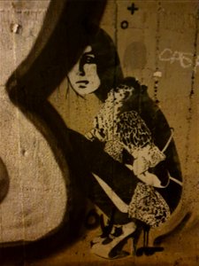 Berlin graffiti with high heels