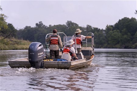 Invasive Carp Research on the James River in South Dakota. Photo: Sam Stukel (USFWS)