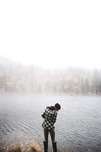 Mist landscape person