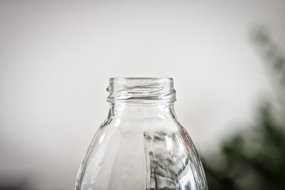 Glass bottle empty