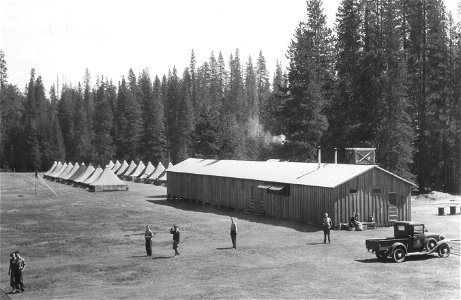 USDA Forest Service photo of Camp Peterson (F-41), where CCC Co. 604, from Chicago, was assigned in 1933. photo
