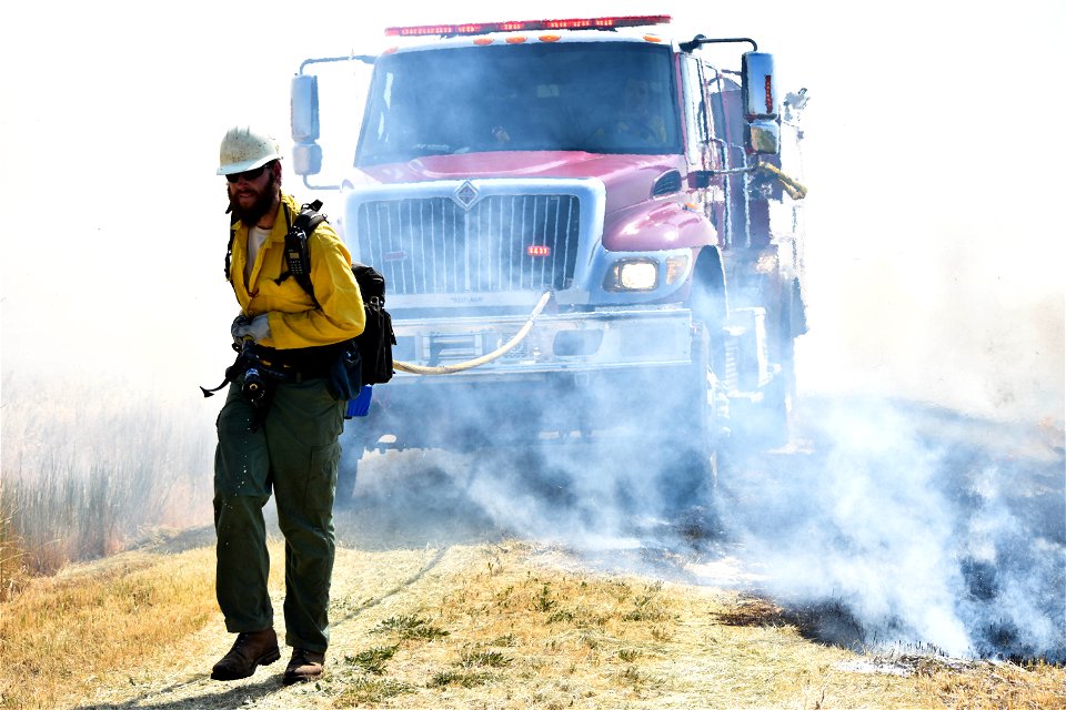 BLM’s Folsom Lake Veterans Crew perform RX Burn at Cosumnes River Preserve restoring critical habitat. photo