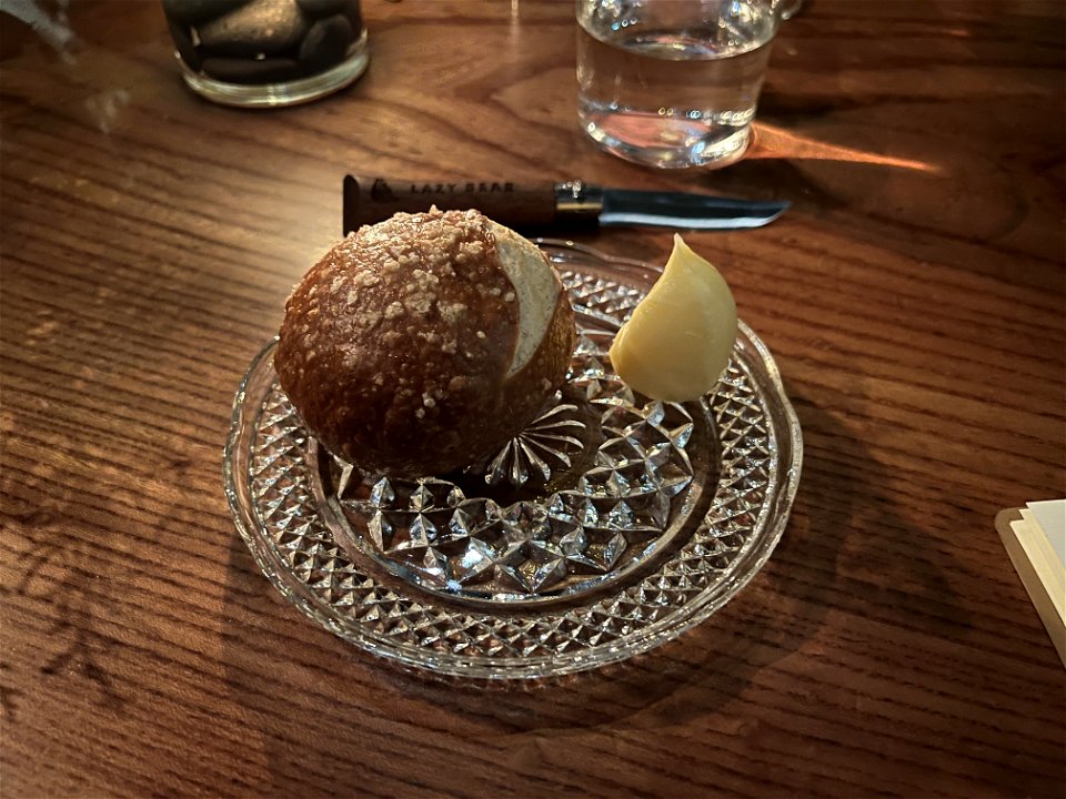 Lazy Bear Cultured Butter and Pretzel Roll