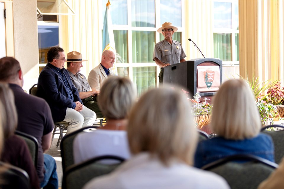 Mammoth Hot Springs Hotel reopening ceremony: photo