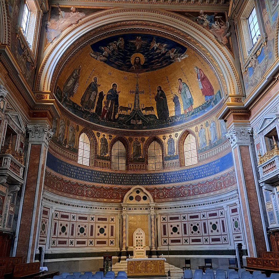 Mosaics from church from the 4th century and Bishop of Rome San Giovanni in Laterano Rome Italy