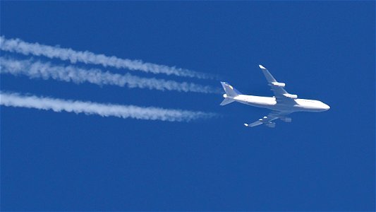 Boeing 747-430  D-ABVU Lufthansa - Frankfurt to Dubai (36000 ft)