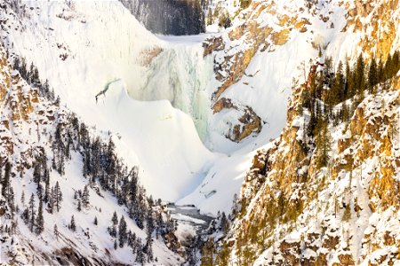 Lower Falls from Artist Point in winter photo