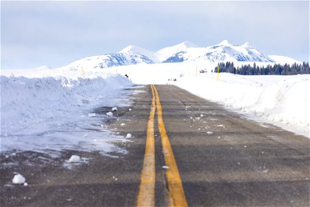 Spring biking road conditions 2023: Swan Lake Flats drifting photo