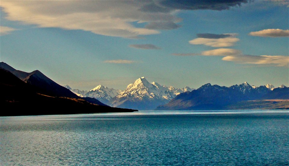 Mt Cook and Lake Pukaki. NZ photo