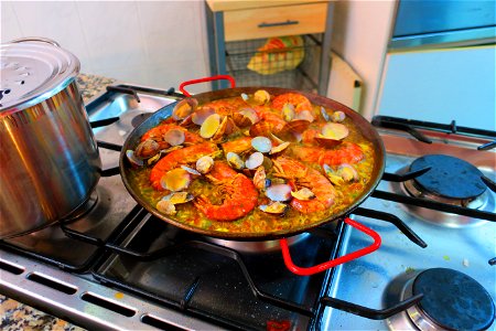 Look at this paella we learned to make photo