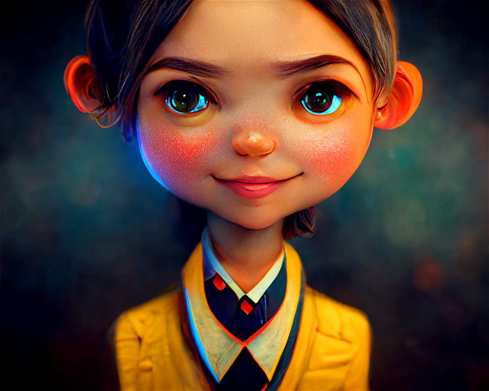 'Becca at the Door to Her Classroom'