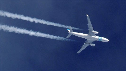 Airbus A330-243P2F SU-GCE EgyptAir Cargo - Frankfurt to Cairo (37000 ft.) photo