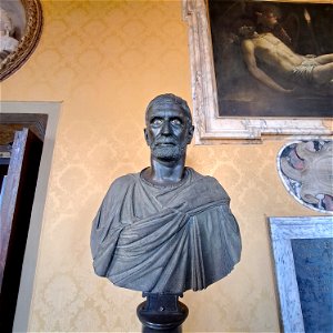 Head maybe of Brutus bust newer Capitoline Museum Rome Italy