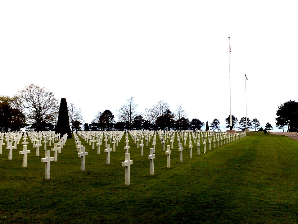 Cimetiere Americain, The Normandy American Cemetery and Memorial , Omaha Beach , Colleville-sur-Mer , Normandy , France