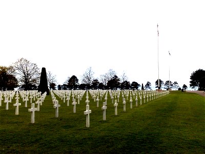 Cimetiere Americain, The Normandy American Cemetery and Memorial , Omaha Beach , Colleville-sur-Mer , Normandy , France