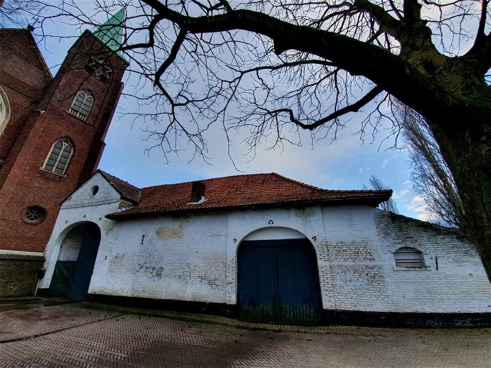 buiging voor de oude boerderij