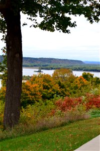 Fall View of Mississippi River in Iowa photo