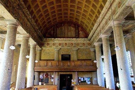 MEREWORTH CHURCH. Trompe-l'œil Organ Pipes.
