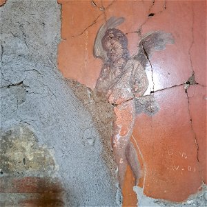 Angel Fresco in House of the beautiful Courtyard  Herculaneum Italy