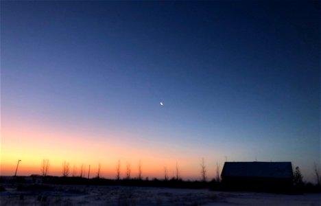 2022/365/354 Moon Over Sunset Over Barn photo