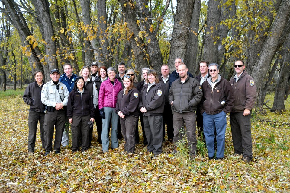 Secretary Sally Jewell with Minnesota Valley National Wildlife Refuge staff. photo