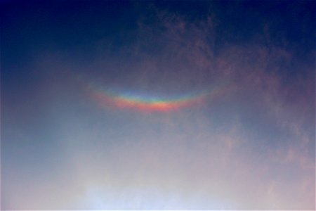 A circumzenithal arc, with well saturated colors photo