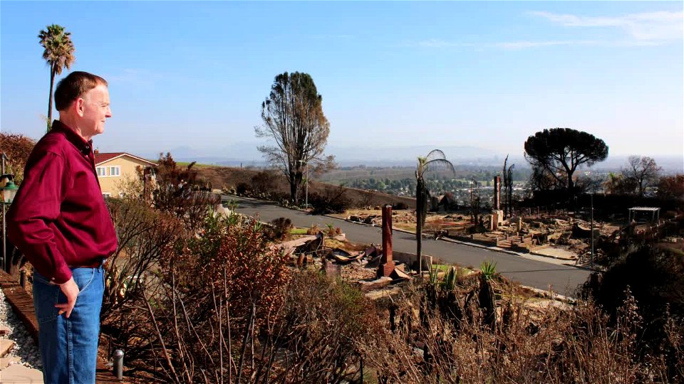 Senior wildlife biologist Chris Kofron recounts his experience during the Thomas Fire photo