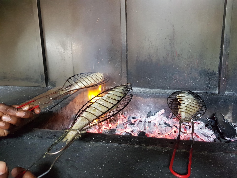Kitchen braised fish charcoal