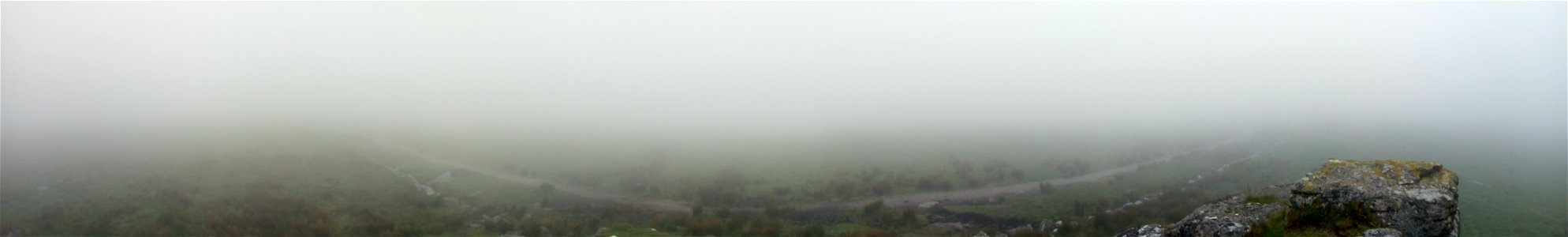 IMG_20220605_101020 Perambulation Marker Point ( Excalibur / Cobra Legend ) , Rolling Mist, South Hessary Tor, Princetown, Dartmoor National Park, Devon, UK. 5th June 2022 (Apple Ipod Panoramic Photo)