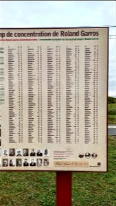 Gare du Vernet-d'Ariège : Notice d'information sur le camp de Roland-Garros