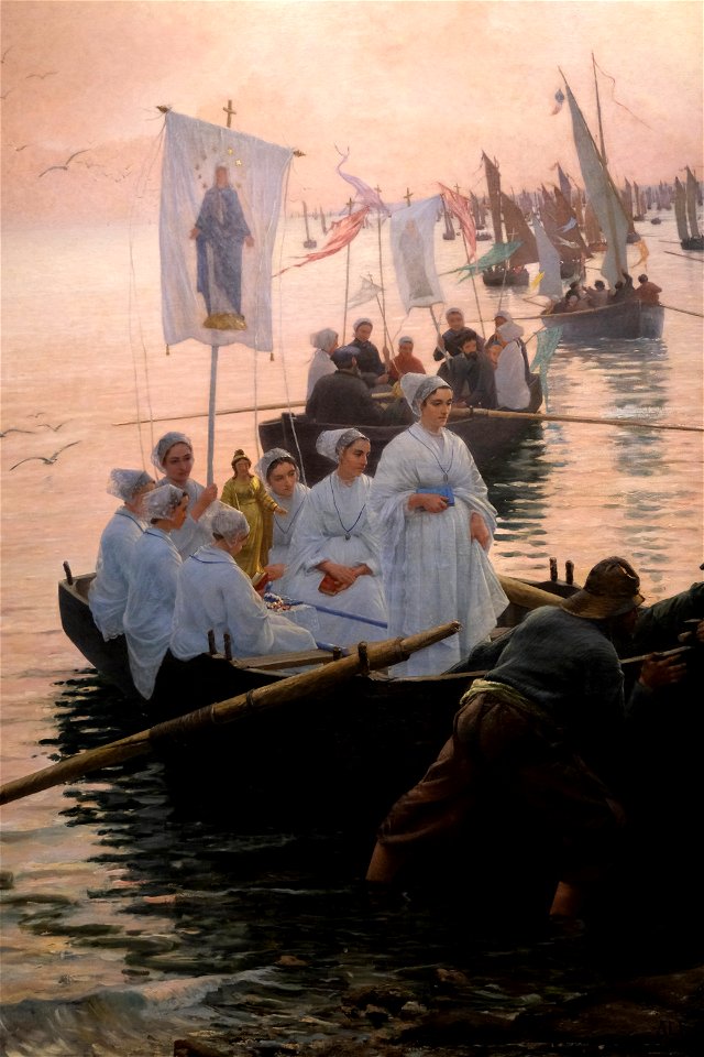 Alfred GUILLOU, Arrivée du pardon de Sainte-Anne-de Fouesnant à Concarneau