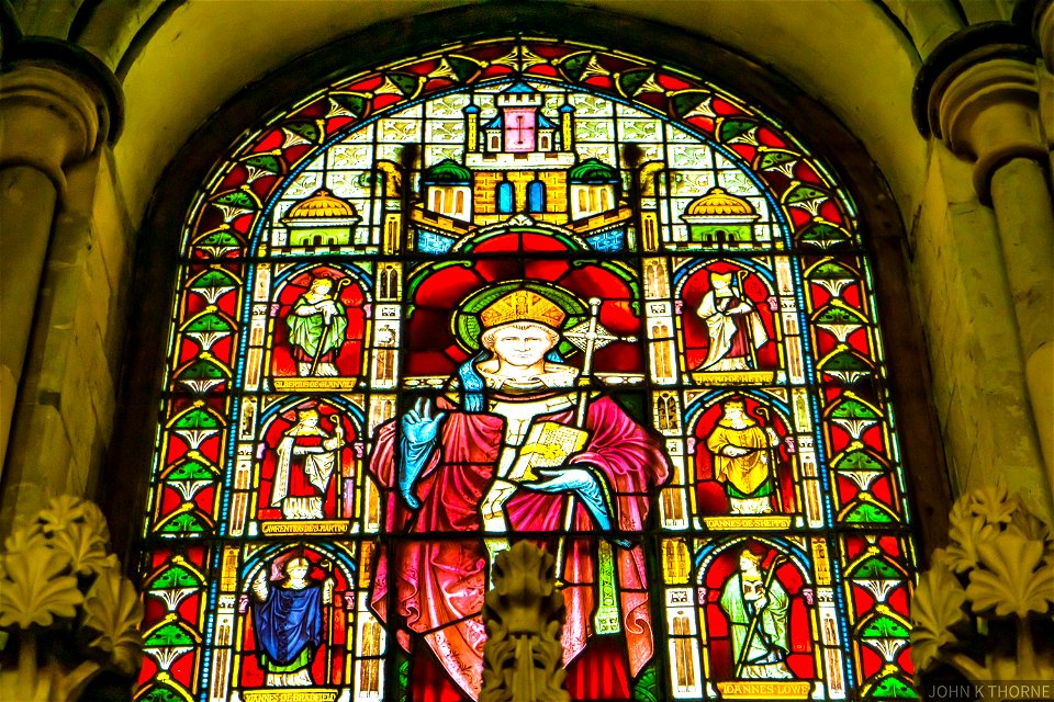 SAINT  PAULINUS OF YORK Stained Glass Rochester Cathedral
