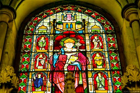 SAINT  PAULINUS OF YORK Stained Glass Rochester Cathedral