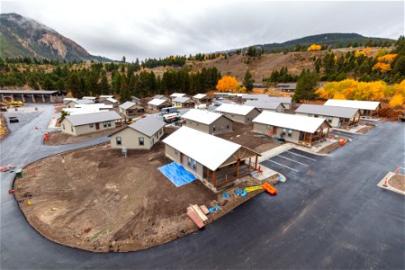 YACC Camp pouring concrete for sidewalks
