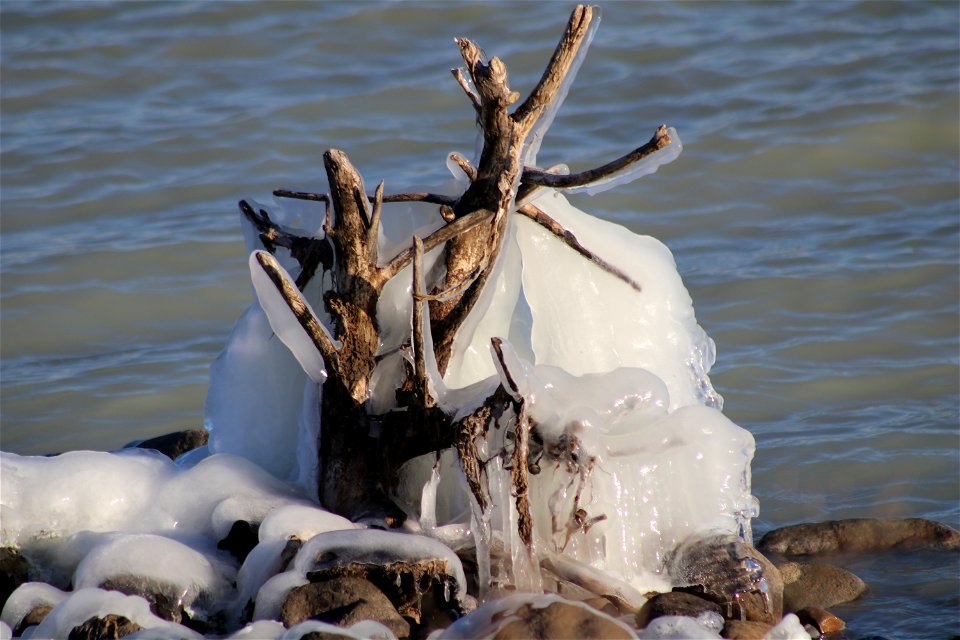 Ice on Lake Andes National Wildlife Refuge South Dakota photo