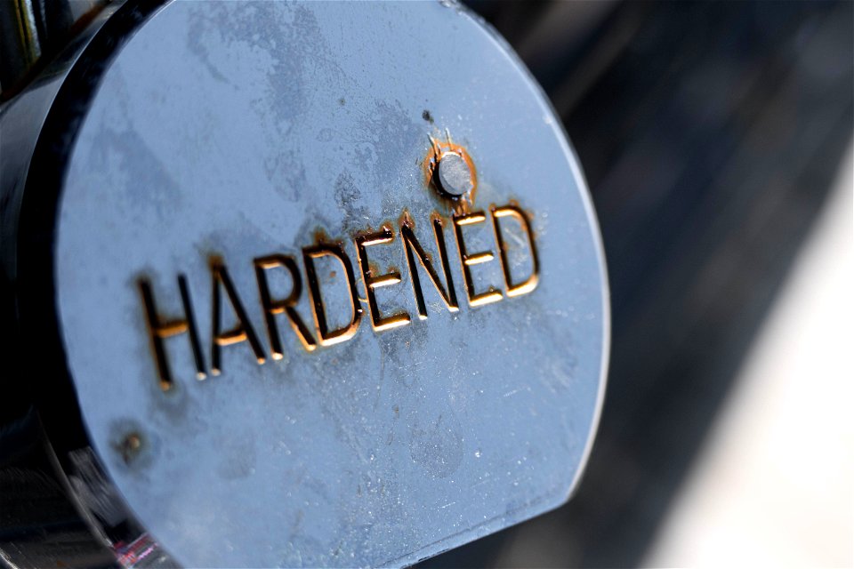 Hardened - Lock on Two-cent Bridge in Waterville, Maine.