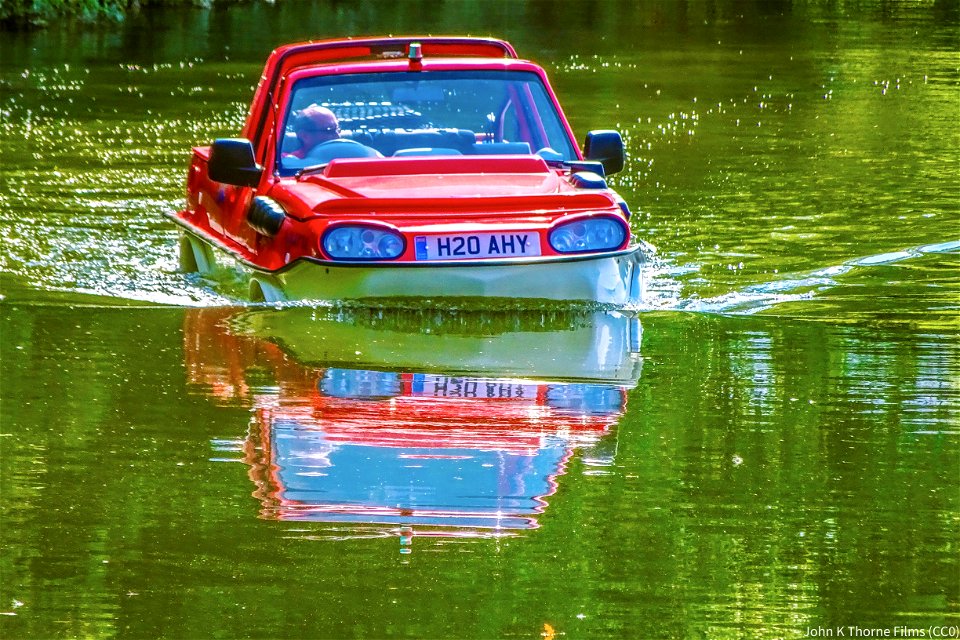 Dutton Amphibious Car. River Medway