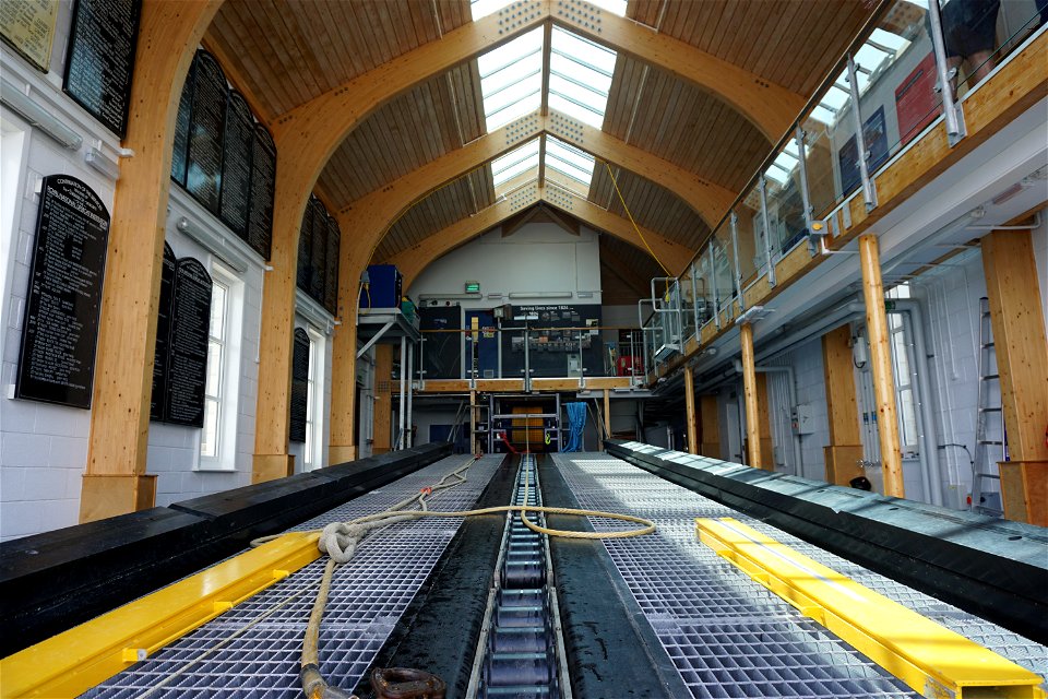Swanage Lifeboat House. The boat had just gone out
