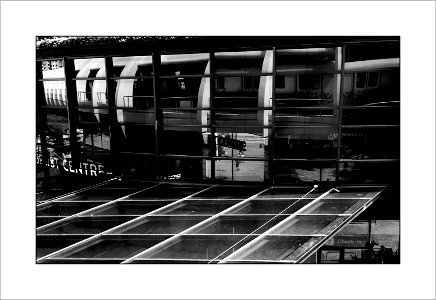 Station and train reflections photo