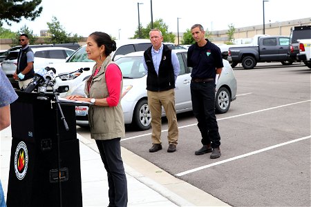 DOI Sec Haaland visiting NIFC 2022 photo