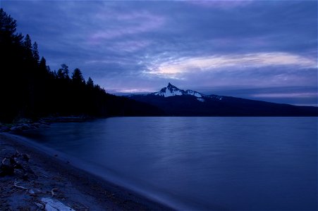 Diamond Lake and Mt Thielson, Oregon photo