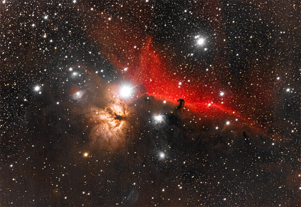 Flame and Horse Head Nebula Region