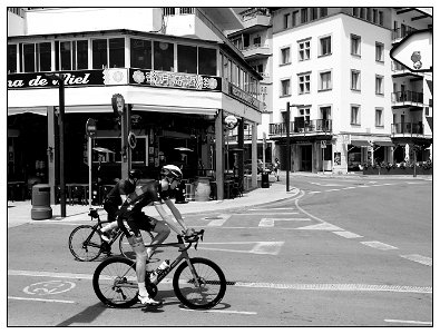 Cyclists Port de Polenca photo