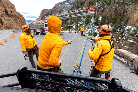 Yellowstone Search & Rescue Team training near Mammoth (2) photo