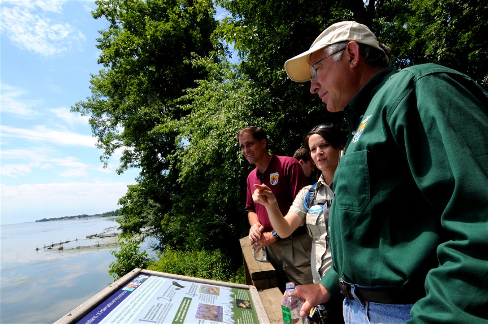 Salazar and Ashe learn about Humbug Marsh photo