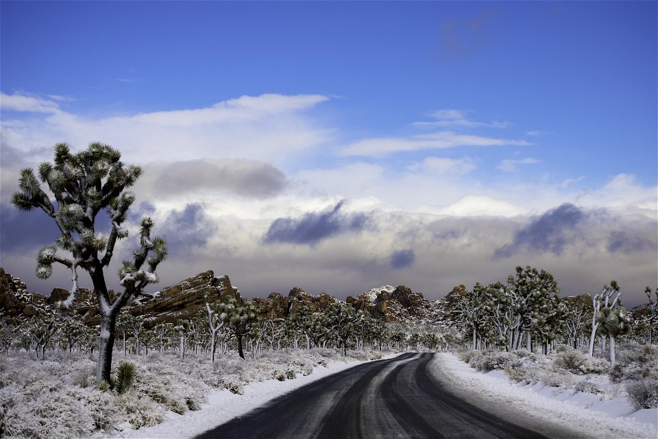 Park Boulevard and Hidden Valley in the snow