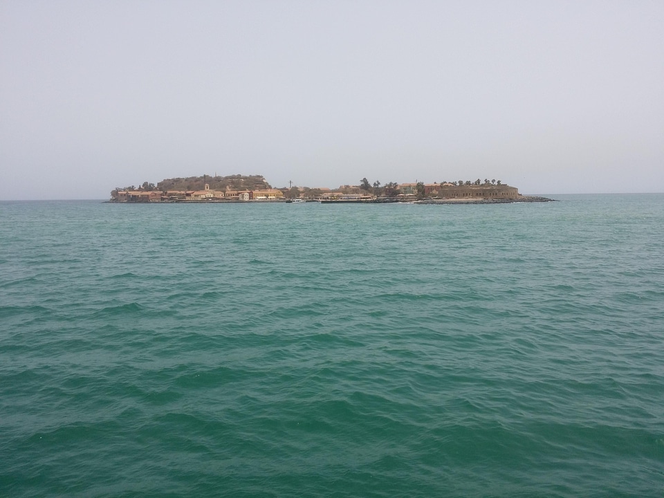 Island buildings water
