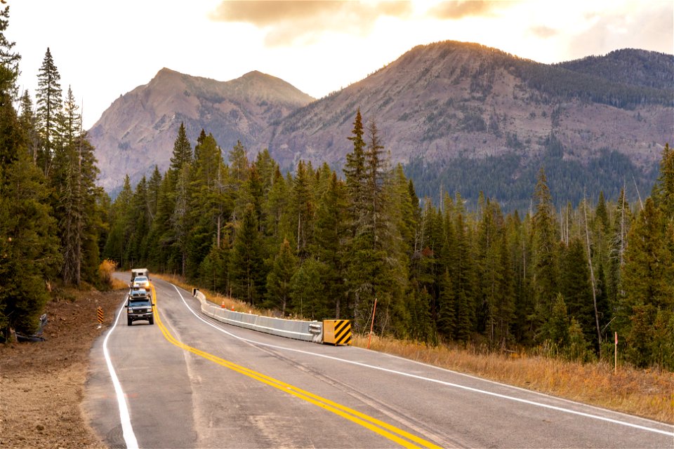 Northeast Entrance Road Improvement Reopening day October 15, 2022: slight road realignment