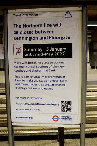 Notice at London Bridge station photo
